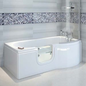 Kali P-shaped 1800 mm walk-in bath