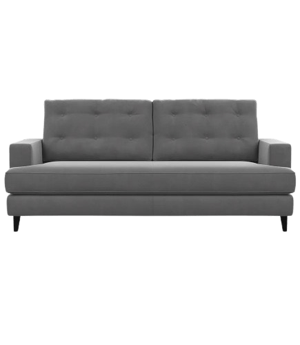 Chesterfield Velvet 3 Seater Sofa -  Light Grey