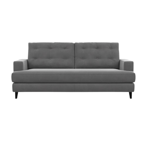 Chesterfield Velvet 3 Seater Sofa -  Light Grey