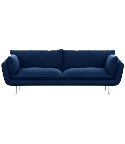 Chesterfield Velvet 3 Seater Sofa -  Light Grey