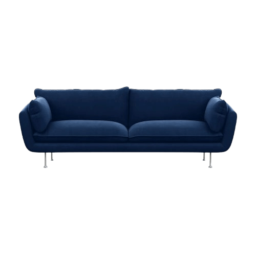 Chesterfield Velvet 3 Seater Sofa -  Light Grey