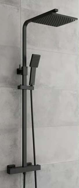 Charlton Shower Black with square head