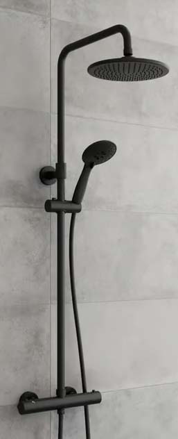 Charlton Shower Black Round Head
