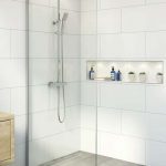 Kingsland frameless wetroom screen for mobiliy bathrooms