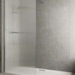Mayfair Fluted Wetroom screen for mobility bathroom