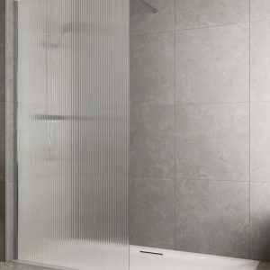 Mayfair Fluted Wetroom screen for mobility bathroom