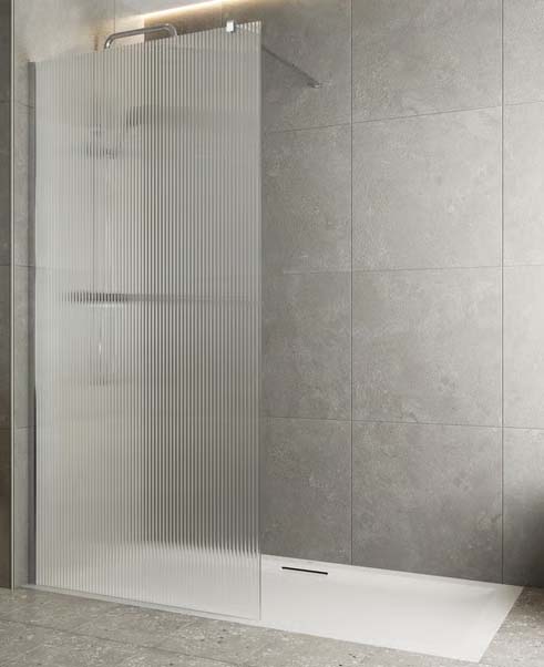 Mayfair Fluted Wetroom svreen for mobility bathroom