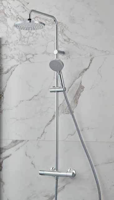 Charlton dual head thermostatic shower in Chrome