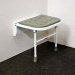grey shower seat with folding seat