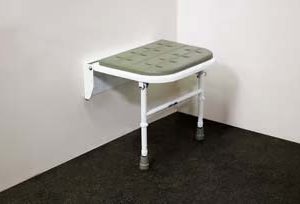 grey shower seat with folding seat