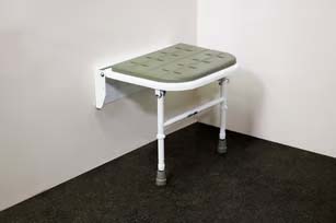 grey shower seat with folding seat