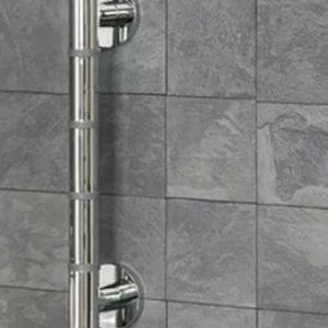 Mobility grap bar with soft ribbed grip