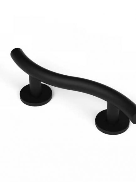 London Black Curved Grab Bar