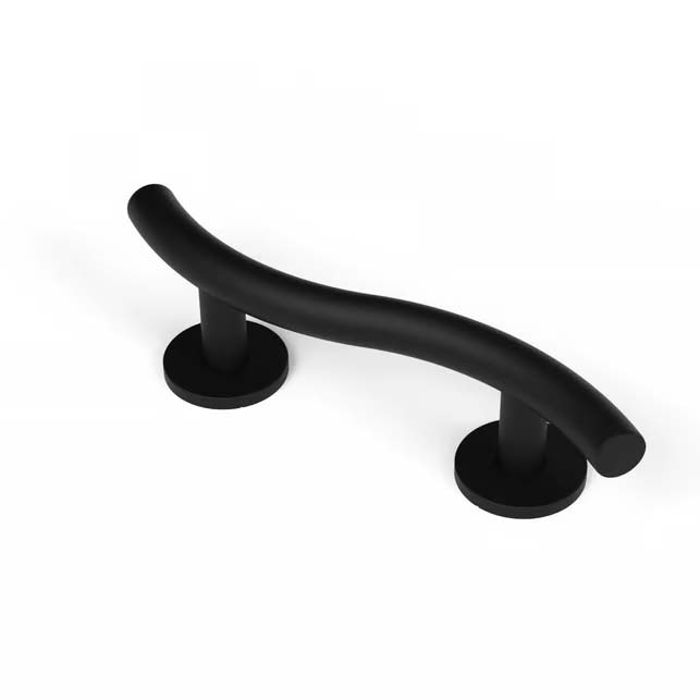 London Black Curved Grap Bar