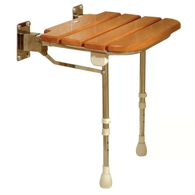 Kendell Wooden Slatted Folding Shower Seat