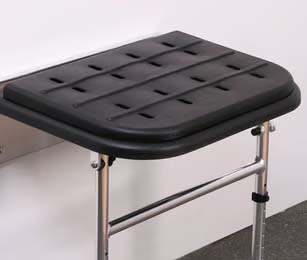 London Black Shower Seat with drainage