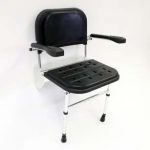 London Black Shower Seat with padded seat
