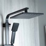black square head shower