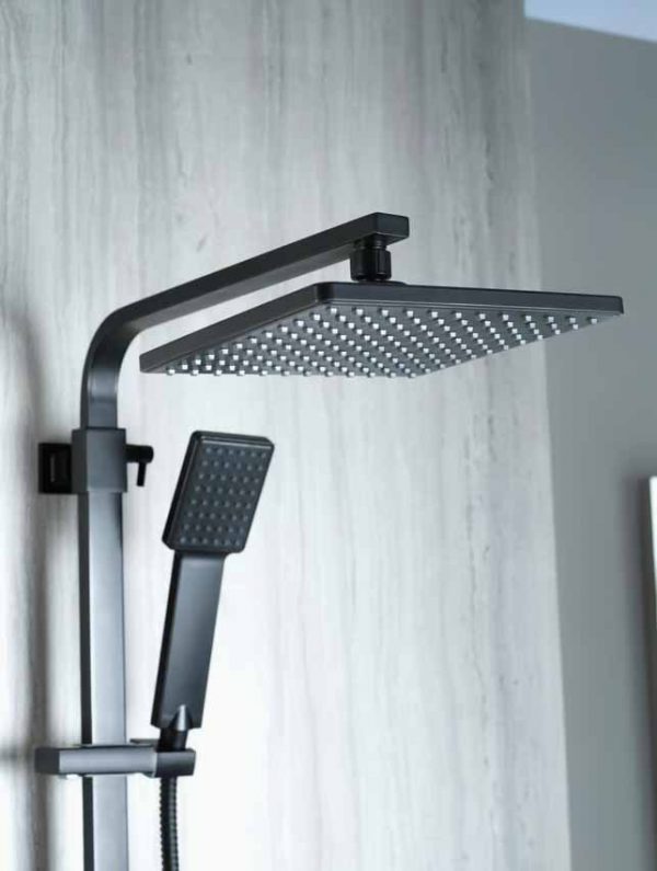 black square head shower