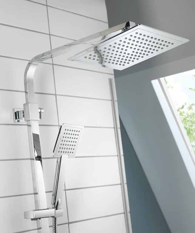 Charlton xhrome thermostatic bar mixer shower with square head