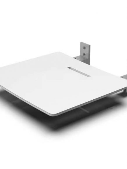 white slimline shower seat