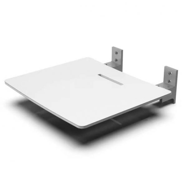 white slimline shower seat