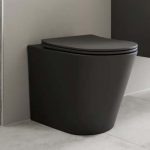 Black rimless back-to-wall wc