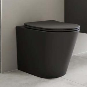 Black rimless back-to-wall wc