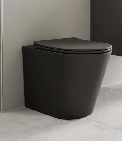 Black rimless back-to-wall wc