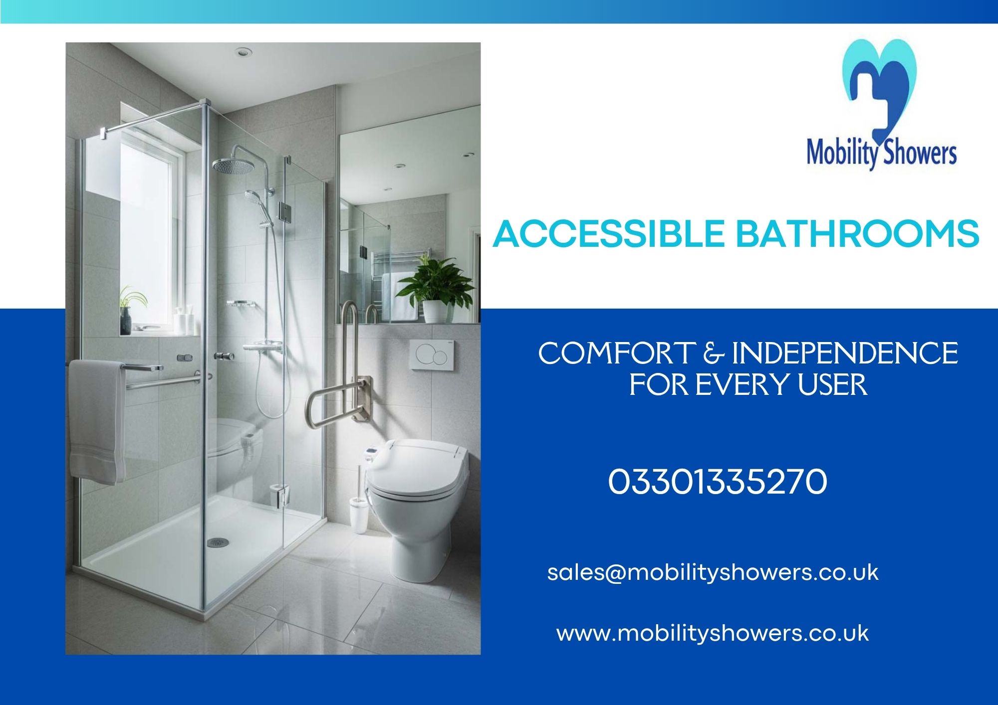 Mobility showers accessible bathing brochure