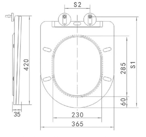 wal hung rimless spec
