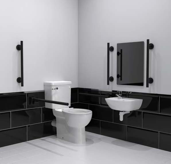 Close coupled wc & left hand basin DOC-M pack