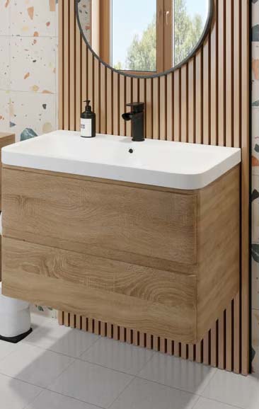 800 mm Wood Vanity Unit