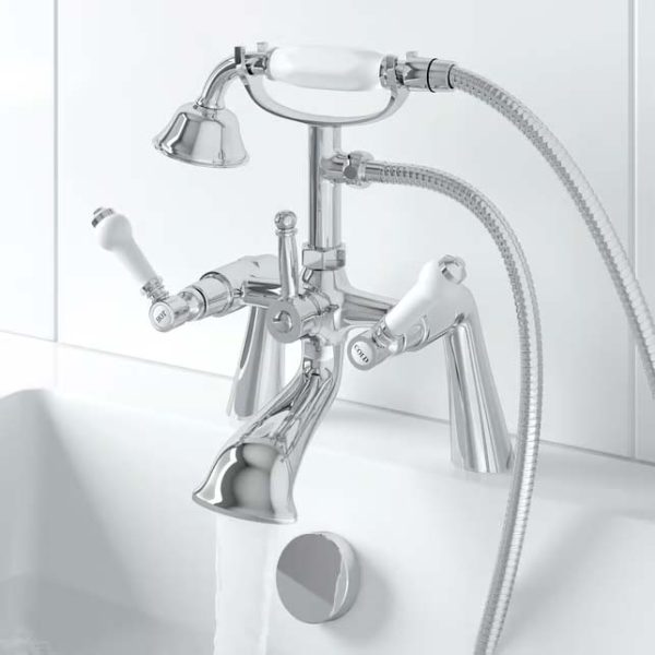 Traditional bath tap with lever handles