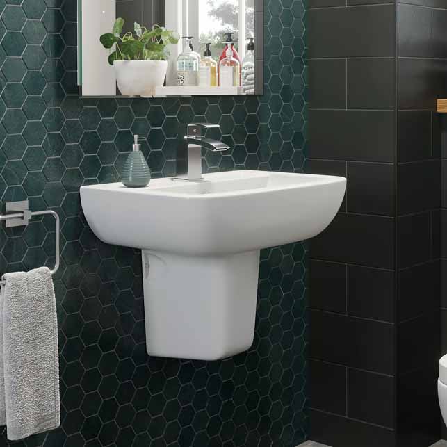 semi-pedestal basin 550mm
