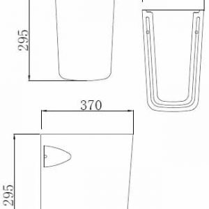 550 mm semi-pedestral basin specs