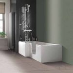Laurna P shaped walk-in bath RH