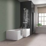 Laurna P shaped walk-in bath LH