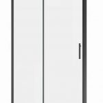 black sliding shower door