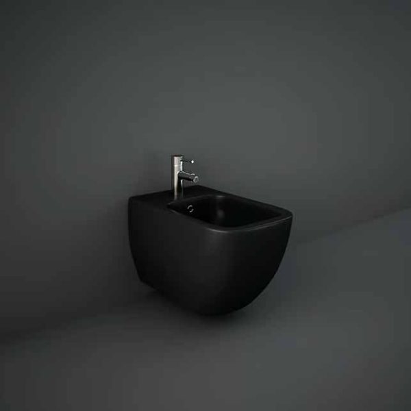 Black wall mounted bidet
