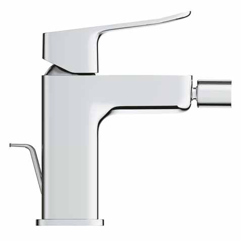 chrome bidet tap with popup waste