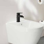 bidet with modern black bidet tap