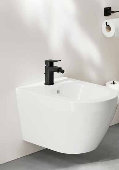 bidet with modern black bidet tap
