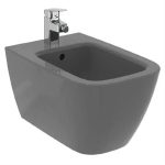 Grey wall mounted bidet