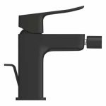 black modern bidet tap with popup waste