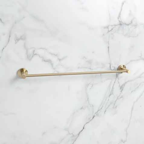 brass towel rail front view