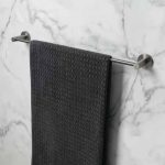 Grey round towel rail