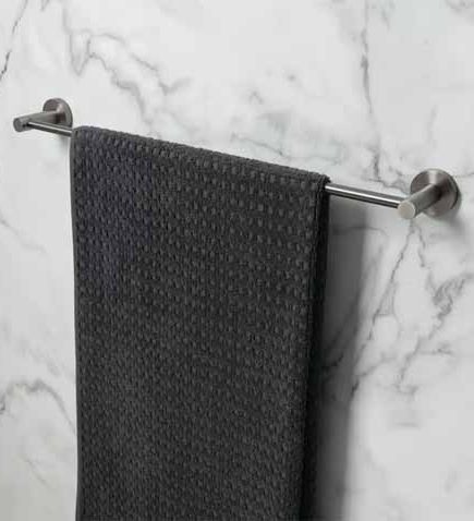 round grey towel rail Grey round towel rail