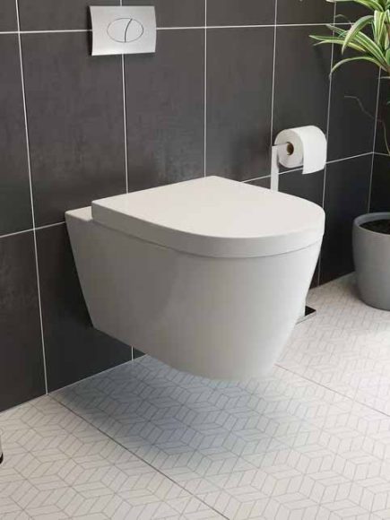 wall hung rimless toilet